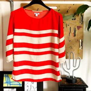 Old Navy Orange and Cream Blouse